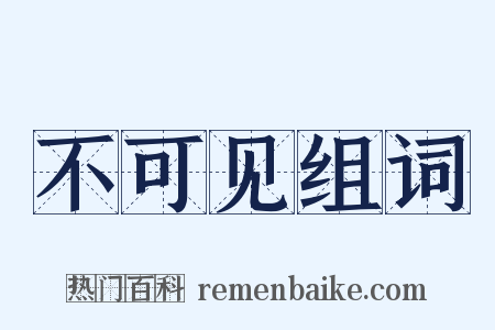 不可见组词是什么意思的图片